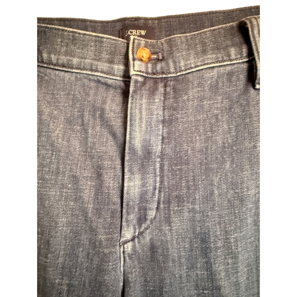 J.Crew Mens Denim Chino Pants Blue Medium Wash Straight Leg Size 33x24‎